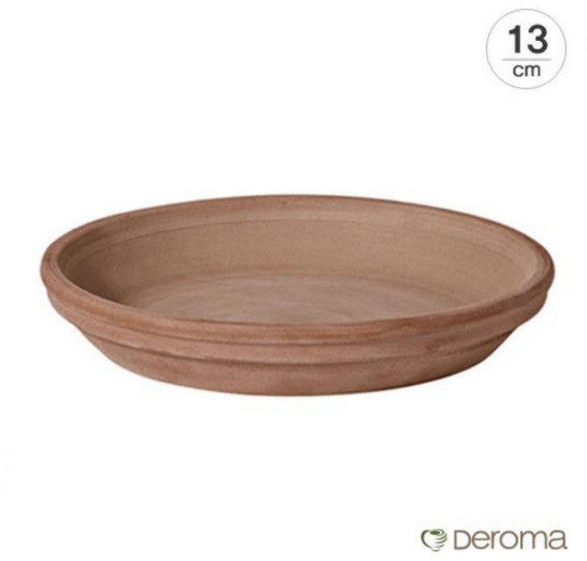 [Made in Italy] 데로마 테라코타 토분 화분받침대 소토바소 라, 13cm/grafite, 1개