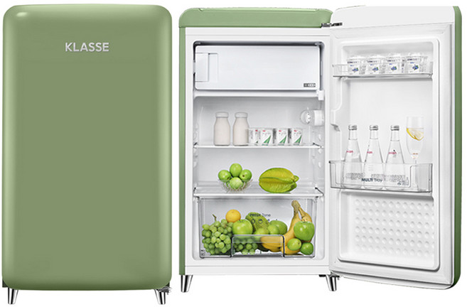 위니아 클라쎄 레트로 소형냉장고 118리터 올리브그린 RAE212POG1RT(AK) 자취방 냉장고 (기사방문설치)