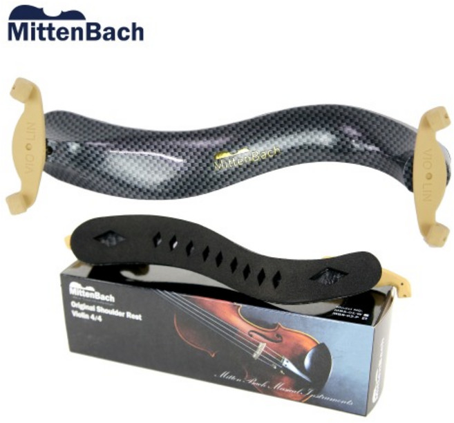 미텐바흐 바이올린 어깨받침 카본블랙 4/4 (3/4 겸용) MBS-02-P, 1개