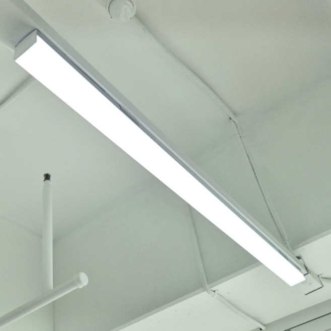 LED 메탈 일자등 120cm 60W 레이스웨이 주차장등 다용도등 사무실등 220V 국산조명 형광등 셀프설치LED조명, 1개, 주광색