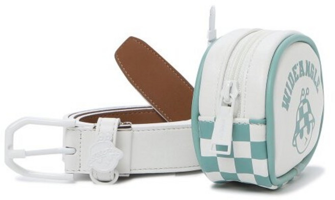 와이드앵글_WWU23Y02_WG 미니백 세트 슬림 벨트, 1세트, 화이트