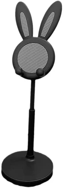 만화 토끼 데스크탑 휴대폰 거치대 조절 가능한 텔레스코픽 리프트 학생용 게으른 사람용 거치대 태블릿 범, 03 black 1pc