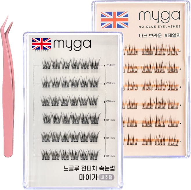 노글루 속눈썹 내추럴 핀셋 가닥속눈썹 또렷한 눈매 10mm/11mm, 1개, 핀셋내추럴데일리