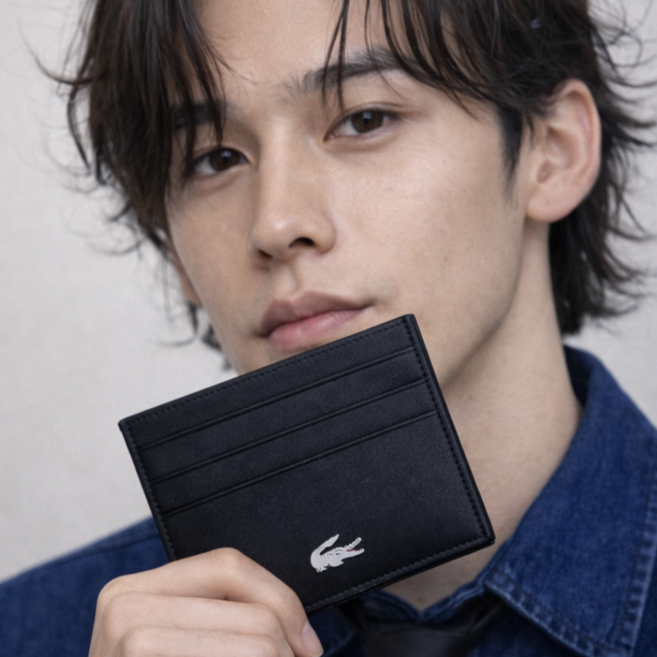 [백화점 정품] 라코스테 카드지갑 명함 지갑 케이스 홀더 소가죽 선물포장