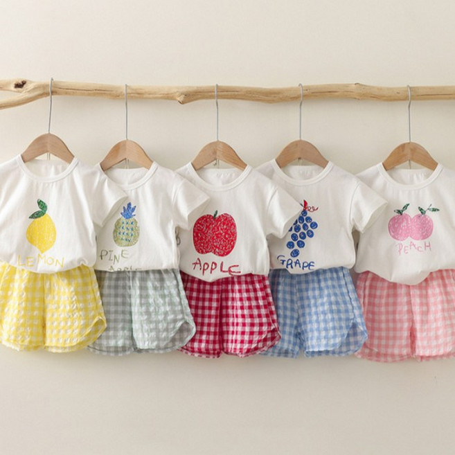 앙디 스윗프룻상하복 세트 OC021 (반팔티+반바지) 남아여아 아동복