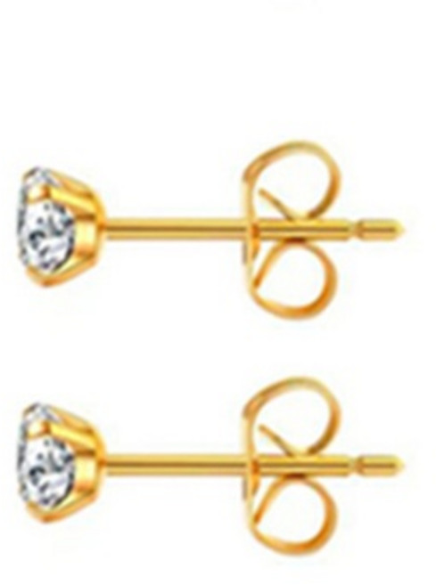 아이루리 데일리 원형 큐빅 귀걸이 써지컬스틸 심플 베이직 라운드 기본 스터드 미니멀