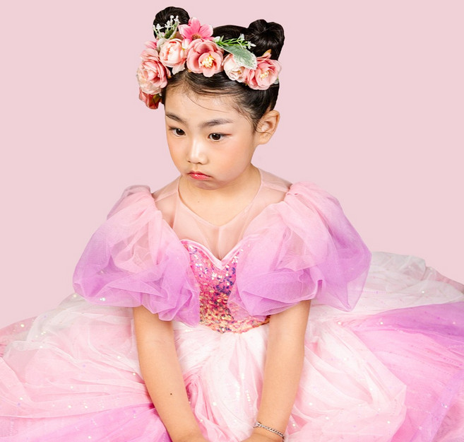 디엘프렌즈 엘라 샤이니 드레스 반팔ver 키즈드레스 공주드레스