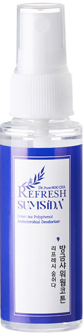 리프레시숨쉬다 섬유 실내 휴대용 탈취제 방금샤워웜코튼 40ml 1개, 2개