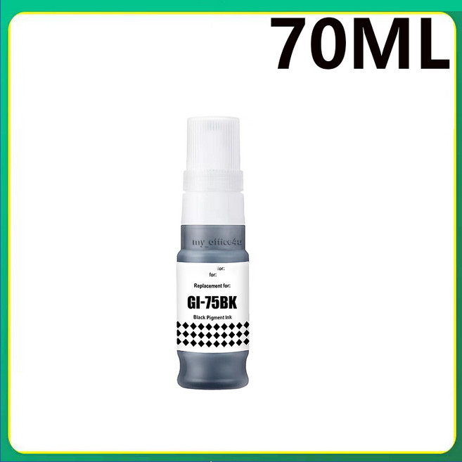 GI-75 適用於 GX1070 GX2070 填充式顏料墨水, 黑色（70ML）, 1個