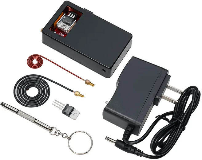 강력한 자기 발생기 테슬라 호환 코일 EMP 소형 블랙박스 측정기 지문 출입 통제 감지기, 02 검정색