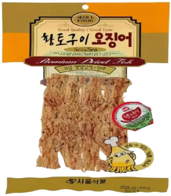 서울식품 황토구이오징어 롱다리 숏다리 오다리 가정용 식당식자재 도매가 40g 3개