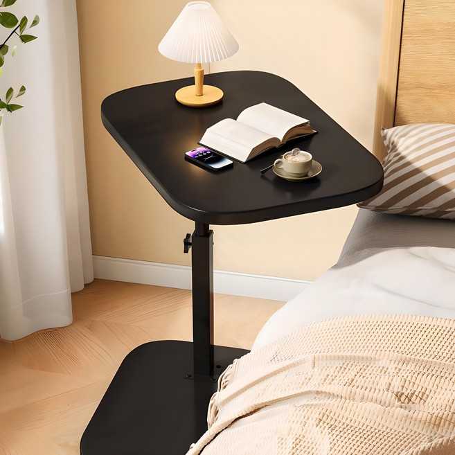 높이조절 사이드 티 테이블, 블랙
