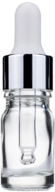 바른용기 투명 스포이드공병 유리 용기 [실버/화이트], 100개, 5ml - 쿠팡