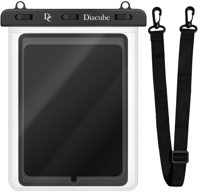 다이아큐브 태블릿 원터치 방수팩 방수등급 IPX8 액정터치가능, 1개