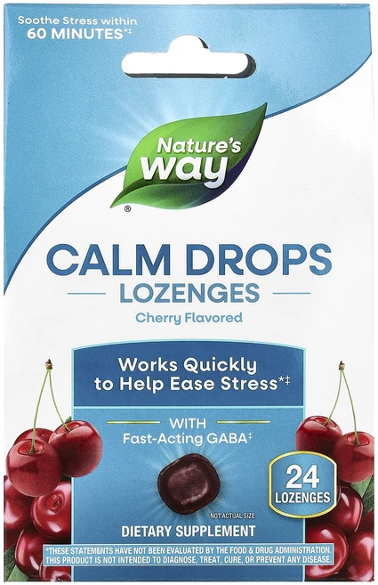 새해 첫좋은선물 Nature's Way Calm Drops 사탕 정제 체리 사탕 정제 24정 제대로 할인합니다, NaturesWayCalmDrops사탕정제체리사탕정제2 - 쿠팡