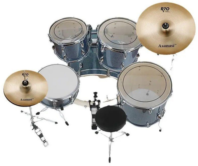 아사나시 드럼 R70 4심벌즈 입문용 Asanasi 5드럼, 1개, 5개 세트 1414161820