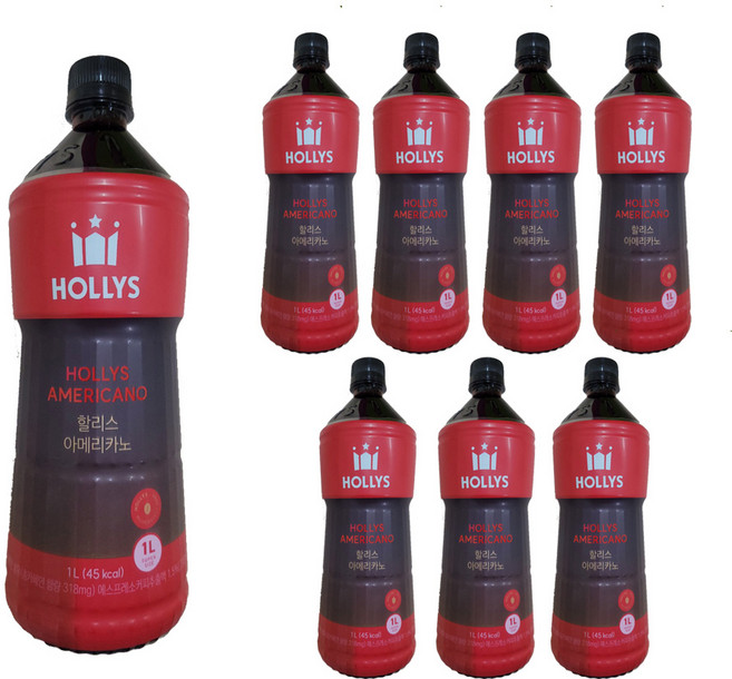 할리스 아메리카노 병커피, 1L, 1개입, 8개
