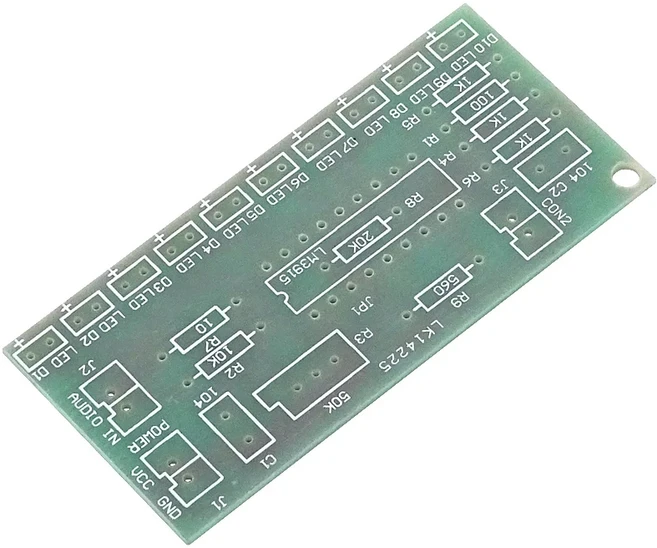 1Pcs LM3915 10 세그먼트 오디오 레벨 표시기 LED 모듈 키트 부품 재미 DIY 전자 생산 스위트 Trousse DC 9, 02 Individual PCB