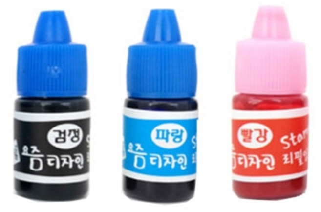 [요즘디자인] 날짜도장용 리필잉크, 검정잉크