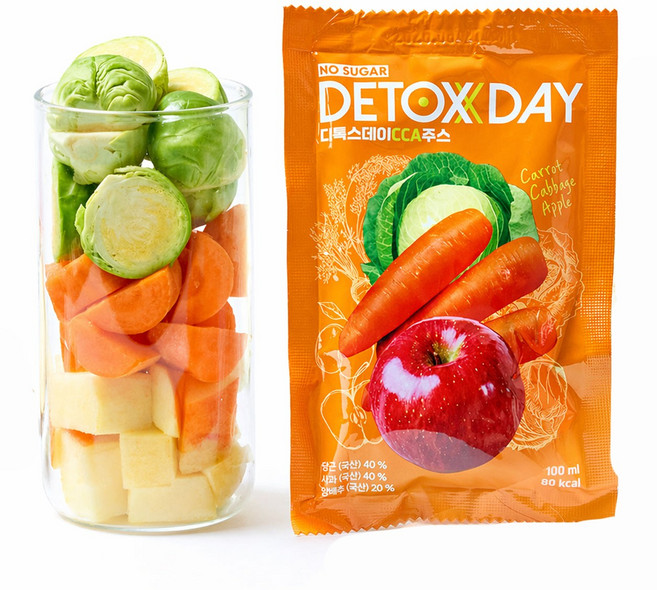 껍질까지 갈아 넣은 디톡스데이 CCA주스, 100ml, 30개