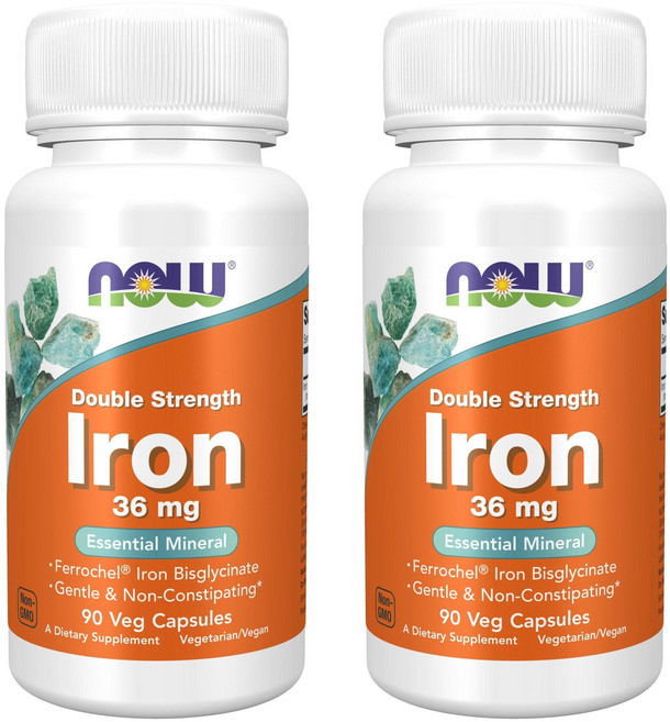 나우푸드 철분 36mg 베지 캡슐, 90정, 2개