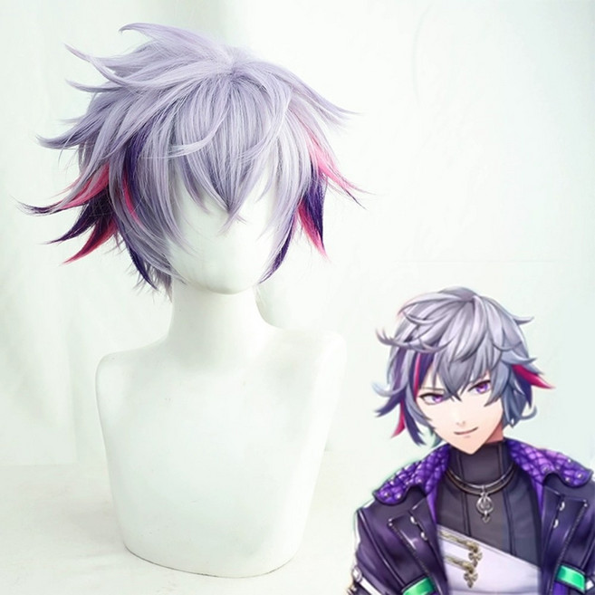 후와 미나토 가발 코스프레 니지산지 EN 버튜버 캐릭터 COS 코스튬 헤어