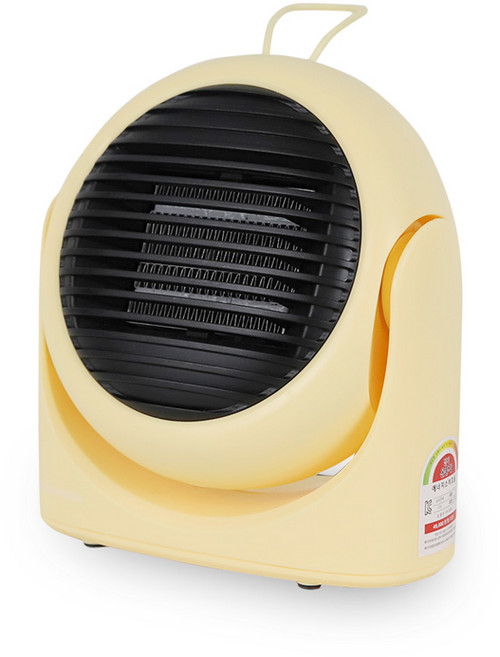 툴콘 팬히터 미니 온풍기 차박 등산 캠핑히터 PTC히터 300W 저전력, 노랑