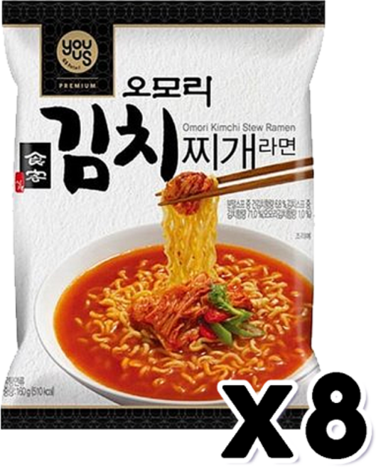 유어스 오모리 김치찌개 봉지라면, 1개