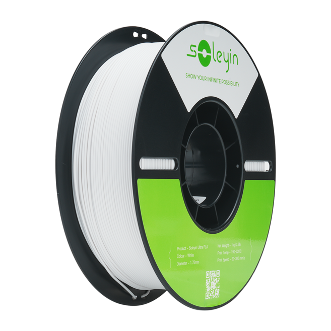 Creality 크리얼리티 3D 프린트 Soleyin Ultra PLA 필라멘트 1.75mm 1KG, PLA-화이트