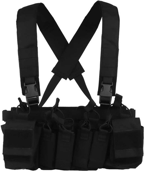 양궁 경량 휴대용 D3CRX 택티컬 조끼 쿼드러플 9MM 팩 보관 가방 포함, 01 BLK, 1개