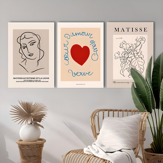 퍼니즈 폼보드 슬림액자 3종 세트 앙리B