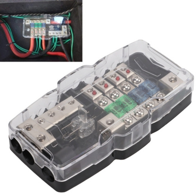 티앤디 4웨이 휴즈박스 홀더 퓨즈 소켓 케이스 자동차 차량용, 1개
