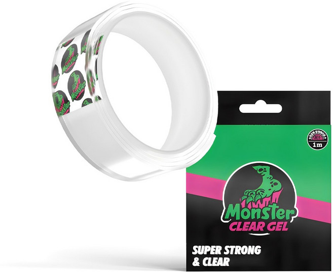 몬스터겔 다용도 초강력 실리콘 양면테이프 30mm x 1m, 투명, 1개
