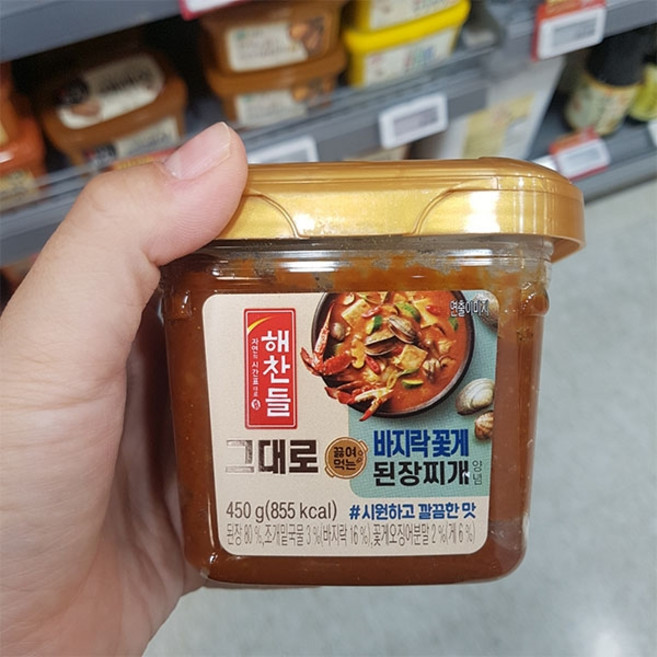 해찬들 그대로 끓여먹는 바지락꽃게 된장, 450g, 1개
