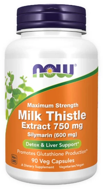 NOW Foods 밀크씨슬 추출물 최대 강도 750mg 식물성 캡슐 90정 x 2, 2개 - 쿠팡