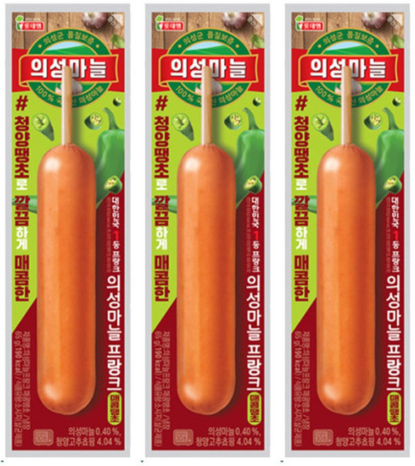 롯데 의성마늘 프랑크 매콤땡초, 1개, 65g