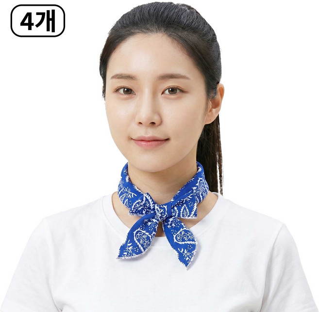산컴퍼니 냉동 쿨 스카프 아이스 쿨링 넥쿨러 4개(1+1+1+1), 네이비x4개