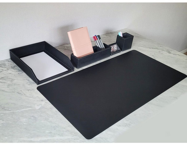 유피어 가죽 데스크매트 900X450, 블랙