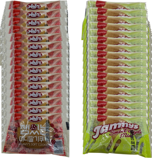 궁금한공작소 잼있는 미니사과딸기쿠키 각25개 대용량간식, 50개