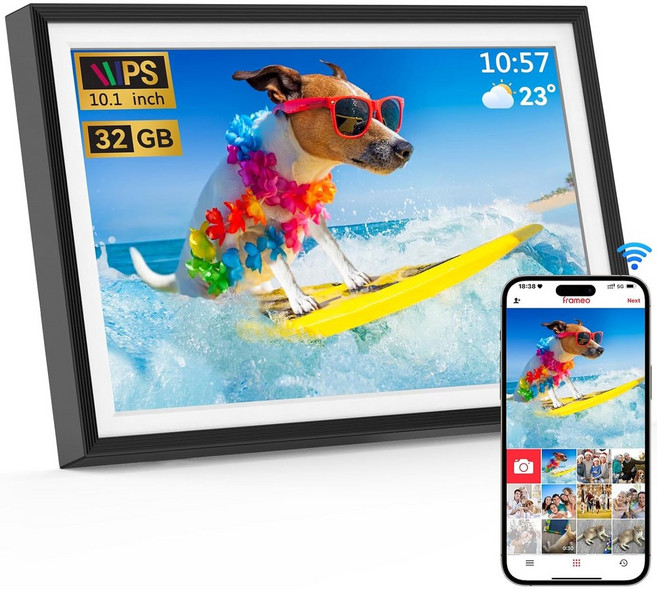 프레 디지털 스마트 액자 프레임 32GB 포토 영상 전자 10 1인치 사진 앨범, 2 수입필기전용 종이감각종이필름 전품목