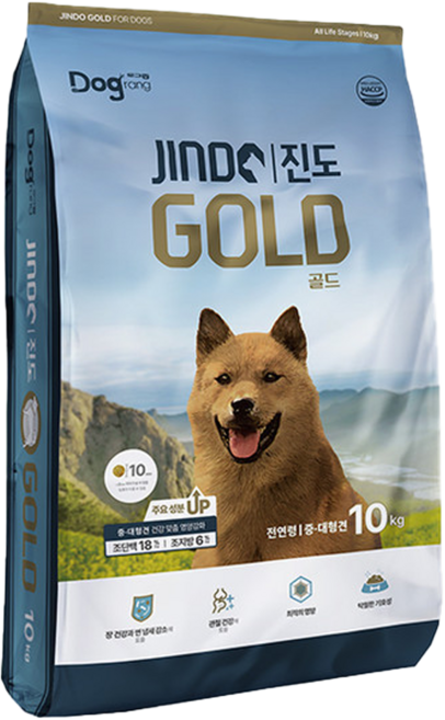 도그랑 전연령 강아지 진도 골드 건식사료, 곡물, 10kg, 1개