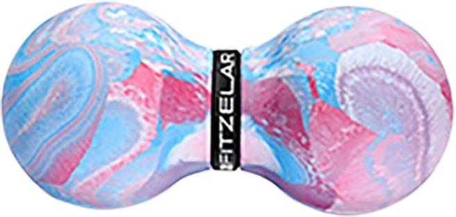 ANTIFLOW 마사지볼 땅콩볼 지압볼 발바닥 스트레칭 천연고무, 블루 핑크, 1개