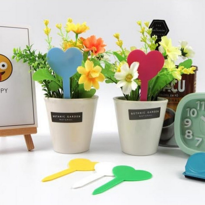 식물이름표 식물네임택 화단이름표 꽃팻말 하트 10P