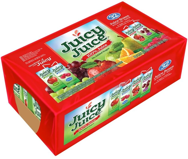 Juicy Juice Variety Pack 100％ Juice 200ml 32팩, 32개 - 쿠팡