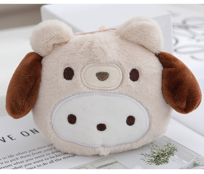 산리오 캐릭터 인형 동전 엔화 지갑 키링 가방 열쇠 고리 에어팟 파우치, 1개, 포차코