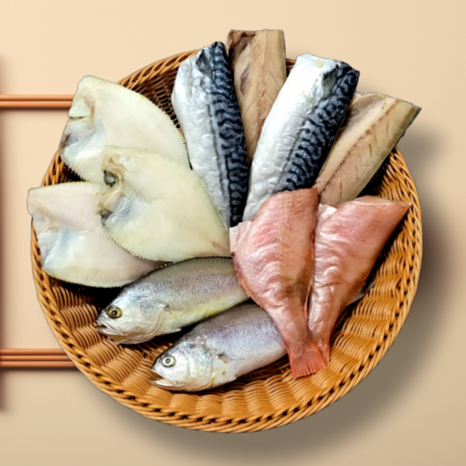 [오월수산/무배이벤트]반건조 생선 모듬세트(가정용 선물용 캠핑용 제수용), 2.실속세트-9미(500원 할인적용)