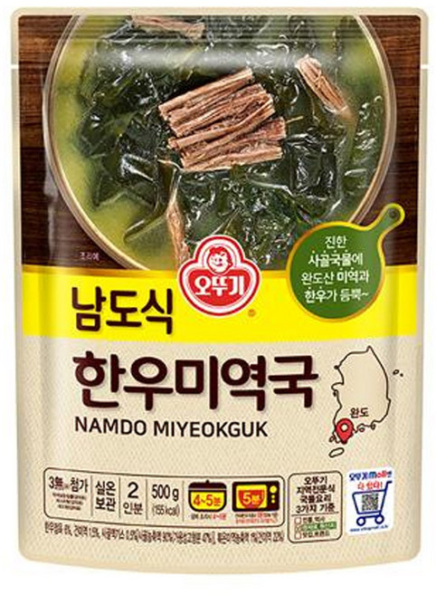 [ 오뚜기 ] 남도식 한우미역국 500g / 미역국