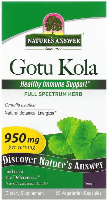 Nature's Answer 고투콜라 950mg 베지 캡슐 90정(캡슐 1정당 475mg), NaturesAnswer고투콜라950mg베지캡슐90정캡, 1개, 90정 - 쿠팡