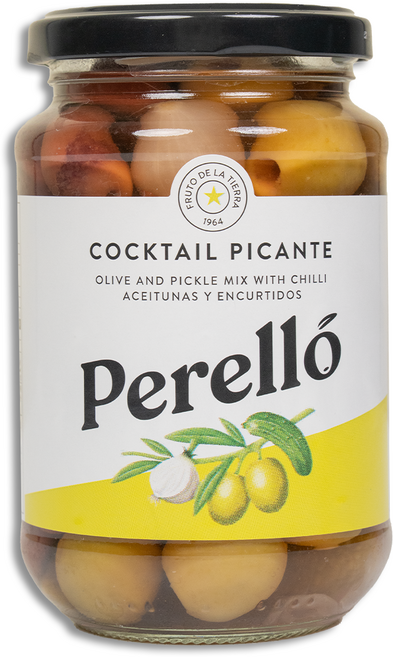 페렐로 칵테일 피칸테 올리브 350g 병 (만자닐라+꾸끼요 올리브+미니어니언+베이비졀킨+긴디야고추 절임), 1개