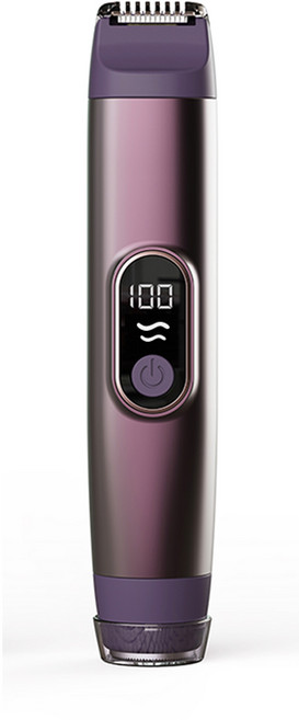 SEVOREN 더블헤드 제모기 LED 디스플레이 방수 브라질리언 바디트리머 충전식 전기 전동 무선 비키니라인 여성제모기, 전기면도기, 보라색